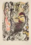 Marc Chagall, La Famille au coq (The Family with Rooster) (M. 567), 1969, Lithograph in colors, on Arches paper, with full margins