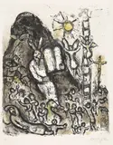 Marc Chagall, Vision de Moïse (Vision of Moses) (M. 702), 1973, Lithograph in colors, on Arches paper, with full margins