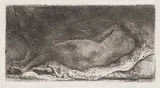 Rembrandt Harmensz van Rijn, Nude Lying Down (B., Holl. 205, H. 299, New Holl. 308), 1658, Etching and drypoint, on laid paper, with large margins