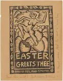 David Smith, Easter Greets Thee, c. 1928, Linocut, on light wove paper, with full margins