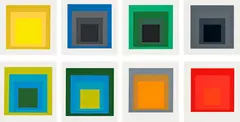 Josef Albers, Formulation: Articulation (D. appx. C), 1972, The complete set of 127 screenprints in colors, on 66 sheets of Mohawk Superfine Bristol paper, folded (as issued), with full margins, with colophon, all contained in two original grey fabric-covered portfolios and slipcases with printed titles