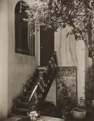 Courtyard Staircase by Edward Weston, circa 1926, Gelatin silver print, sold Apr 2025