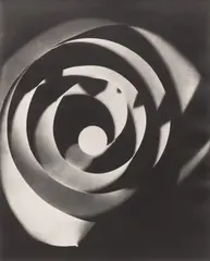 Rayograph (spiral) by Man Ray, 1920s, Gelatin silver print, printed 1960s, sold Apr 2025