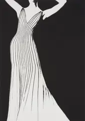 Lillian Bassman, Dress by Thierry Mugler, German Vogue, 1998, Gelatin silver print