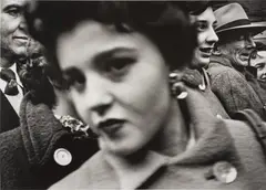 Big face in crowd, New York by William Klein, 1955, Gelatin silver print, printed later, sold Apr 2025