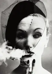 William Klein, Smoke + Veil, Paris (Vogue), 1958, Gelatin silver print, printed later