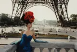 Frank Horvat, Red Hat and Eiffel Tower, Patrizia for Figaro Magazine, Paris