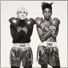 Michael Halsband, Andy Warhol + Jean-Michel Basquiat, New York City, July 10, 1985, Gelatin silver print, printed 1999
