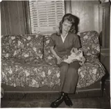 Diane Arbus, A Woman with Her Baby Monkey, N.J., 1971, Gelatin silver print, printed later by Neil Selkirk