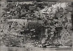 Abstraktes Foto by Gerhard Richter, 1989, Gelatin silver print, flush-mounted, sold Apr 2025