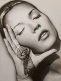 Albert Watson, Kate Moss, Sun and Henna, Marrakech, 1993, Archival pigment print, printed 2017, flush-mounted