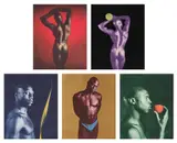 Robert Mapplethorpe, Ken Moody Portfolio, 1985, Tampa, Florida: Graphicstudio, 1985. Five photogravures with watercolor, screenprint and flocking