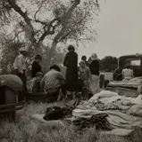 Squatters along Highway near Bakersfield, California by Dorothea Lange, 1939, Gelatin silver print, offered Apr 2025