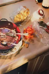 Untitled (countertop with dishes) by William Eggleston, 1989, Dye transfer print, printed 1999, sold Jun 2025
