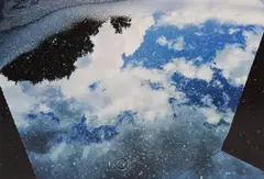 Untitled (sky and clouds reflection in puddle) by William Eggleston, 1996, Dye transfer print, printed 1999, sold Jun 2025