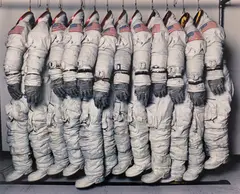 Hiro, Apollo Spaceflight Training Suits, Houston, Texas, June 27, 1978, Dye transfer print, printed 1997
