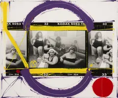 William Klein, Club Allegro Fortissimo, Paris, 1990, Gelatin silver print, printed later, with applied enamel, flush-mounted and mounted again