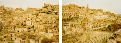 Elger Esser, Matera I Italien and Matera II Italien, 1998, Chromogenic print diptych, printed 2023, each Diasec mounted