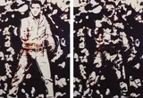 Vik Muniz, Double Elvis from Pictures of Chocolate, 1999, Dye destruction print diptych, each flush-mounted