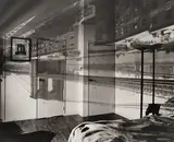 Abelardo Morell, Camera Obscura Image of the Brooklyn Bridge in Bedroom, 1999, Gelatin silver print
