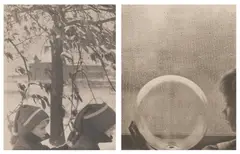 Drops of Rain; Boys Going to School by Clarence Hudson White, 1908, Two photogravures from Camera Work , Number 23, each hinged to a double mount, offered Oct 2025