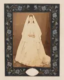 Pierre-Louis Pierson, A Pair of Images of the Countess de Castiglione, 1860s, Two albumen prints, affixed to either side of a board mount, with hand-embellished borders