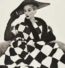 Irving Penn, Harlequin Dress (Lisa Fonssagrives-Penn), New York, 1950, Platinum-palladium print, printed 1979
