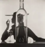 Irving Penn, Girl Behind Bottle (Jean Patchett), New York, 1949, Gelatin silver print, printed before 1960