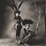 Irving Penn, New Guinea Man and Child with White Faces, New Guinea
