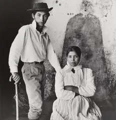 Young Gypsy Couple, Extremadura, Spain by Irving Penn, 1965, Gelatin silver print, printed before 1974, sold Oct 2025