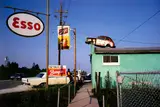 Untitled (Esso sign) by William Eggleston, circa 1970-1974, Dye transfer print, printed 2012, sold Mar 2025