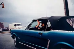 Untitled (blue car) by William Eggleston, circa 1970-1974, Dye transfer print, printed 2012, sold Mar 2025