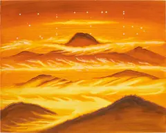 Jen Hitchings, Fuzzy Morning, 2022, oil on panel