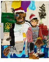 Hijo te extraño by John Rivas, 2018, mixed media, offered Mar 2024