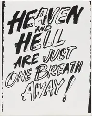 Andy Warhol, Heaven and Hell Are Just One Breath Away (Positive), 1985-1986, synthetic polymer paint and silkscreen ink on canvas