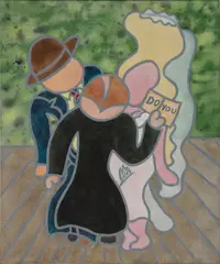 Do You by William Copley, 1981, acrylic on canvas, offered Mar 2024