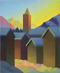 Senza titolo by Salvo, 1992, oil on canvas, sold Mar 2024