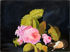 home of the dewdrop fairy by Karen Kilimnik, 1998, water soluable oil color on canvas, sold Mar 2024