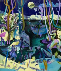Lunar Thorn by Jessie Makinson, 2019, oil on canvas, sold Mar 2024