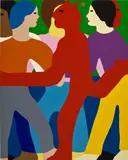 James Ulmer, Judge mentor, 2021, Flashe on canvas