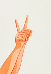 Ivy Haldeman, Double Hand, Indexes Up, 2020, acrylic on canvas