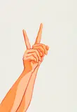 Ivy Haldeman, Double Hand, Indexes Up, 2020, acrylic on canvas