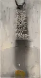 Richard Prince, Untitled Joke T-shirt Painting ("What's the Difference Between Kinky and Erotic?"), 1998, acrylic, silkscreen, charcoal and glue on cotton t-shirt