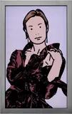 Anya with evening dress by Julian Opie, 2005, continuous computer animation on LCD screen, sold Mar 2024