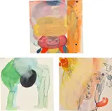 Amy Sillman, Three Works: (i-iii) Untitled, 1996, watercolor on museum board