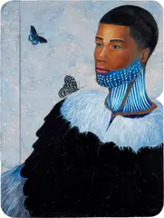 Vaughn Spann, Untitled, 2018, polymer paint and paper collage on paper