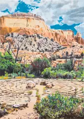 Hilary Pecis, Ghost Ranch Drawing, 2019, colored pencil on paper