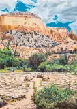 Hilary Pecis, Ghost Ranch Drawing, 2019, colored pencil on paper