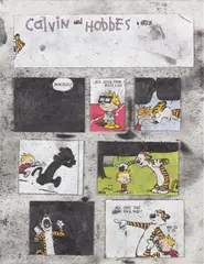 Tony Lewis, I Got a Hit, 2013, pencil and paper collage on acetate, double-sided