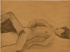 Study for Great American Nude #54 by Tom Wesselmann, 1963, pencil on brown paper, offered Mar 2024